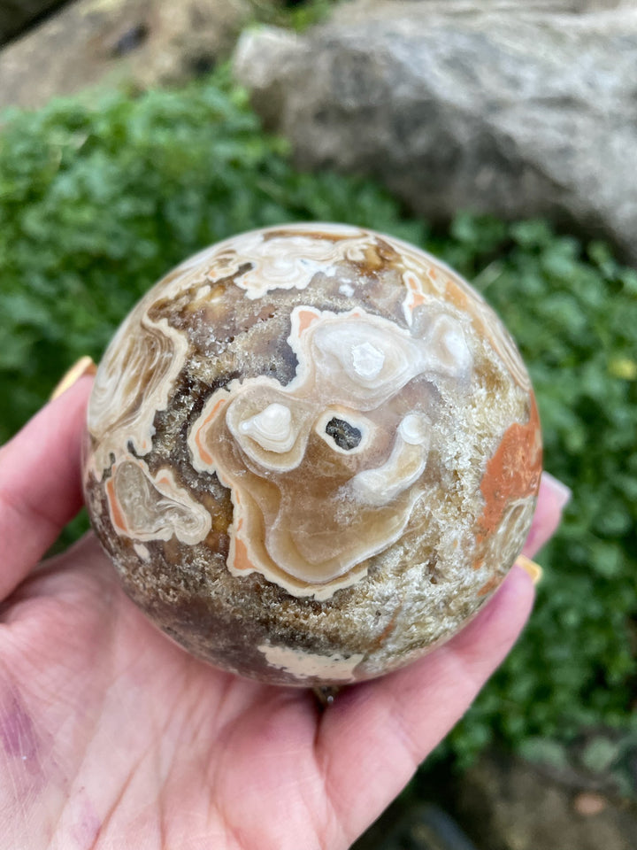 Large Chocolate and Honey Calcite Sphere