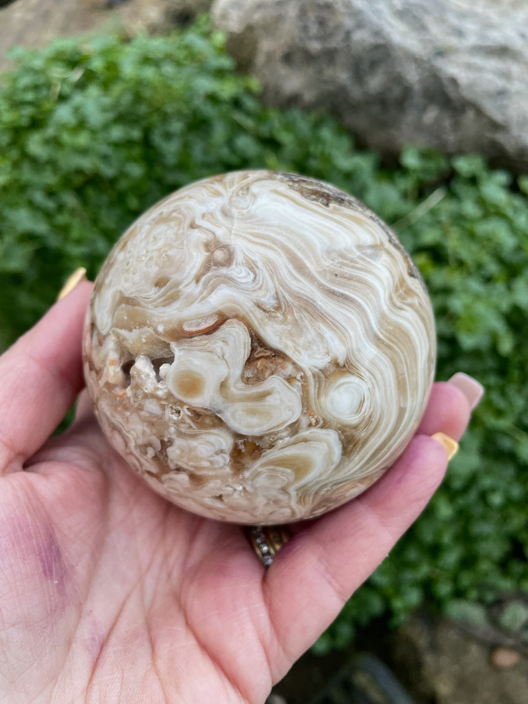 Large Chocolate and Honey Calcite Sphere