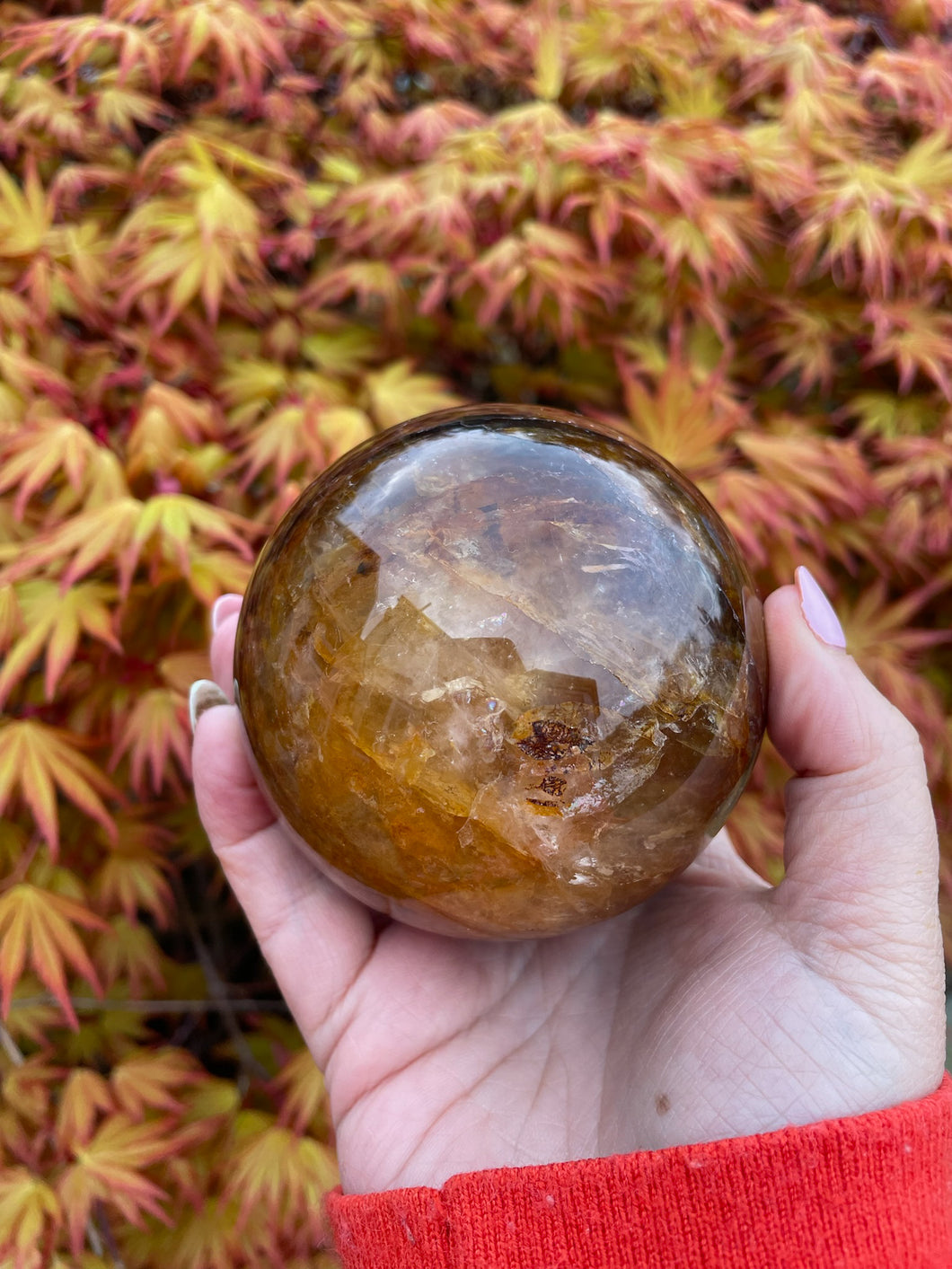Golden Healer and Fire Quartz Sphere