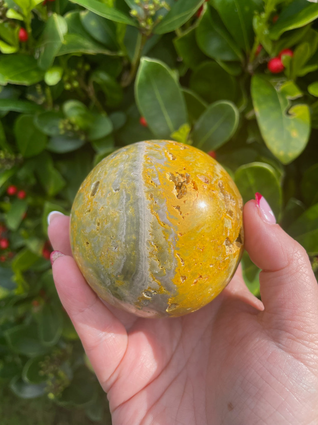 Bumblebee Jasper Sphere