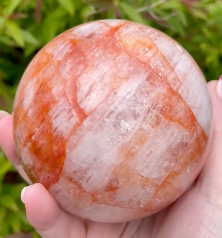 Large Hematite Quartz Sphere