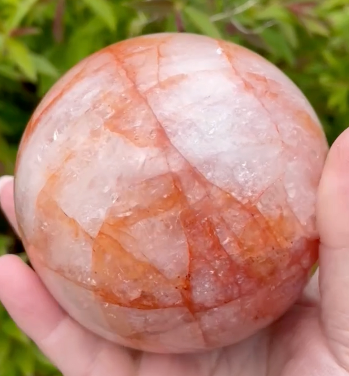 Large Hematite Quartz Sphere