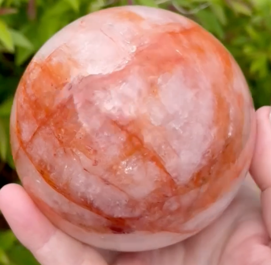 Large Hematite Quartz Sphere