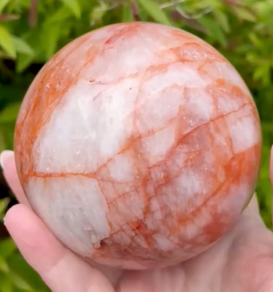 Large Hematite Quartz Sphere