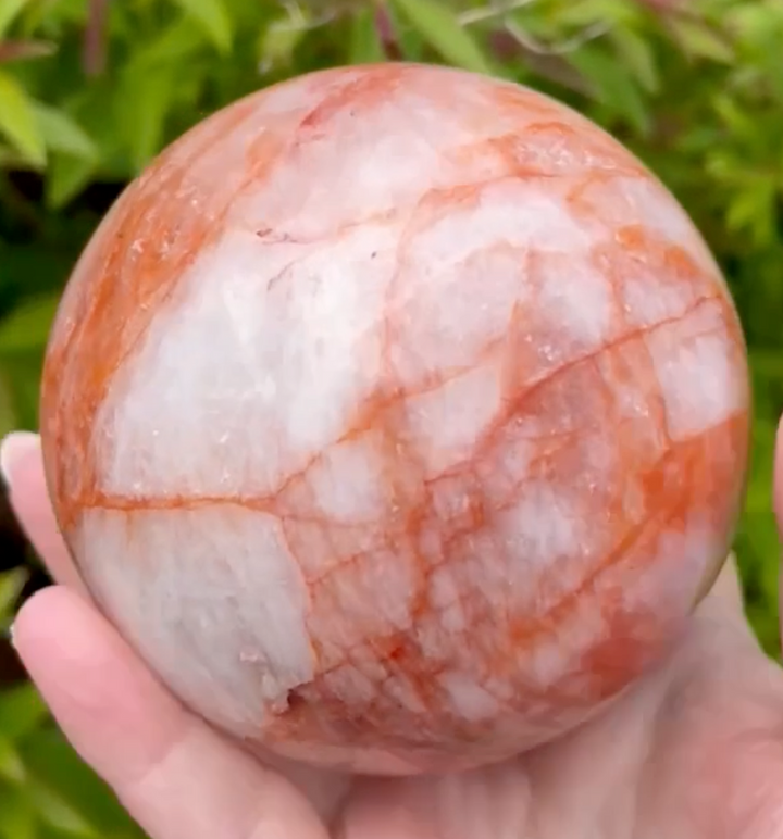 Large Hematite Quartz Sphere