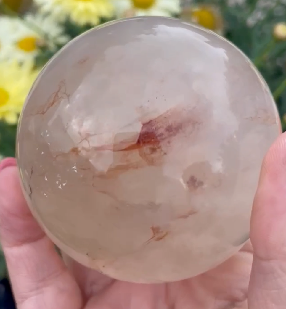Rare Clear Dendritic Fluorite Sphere