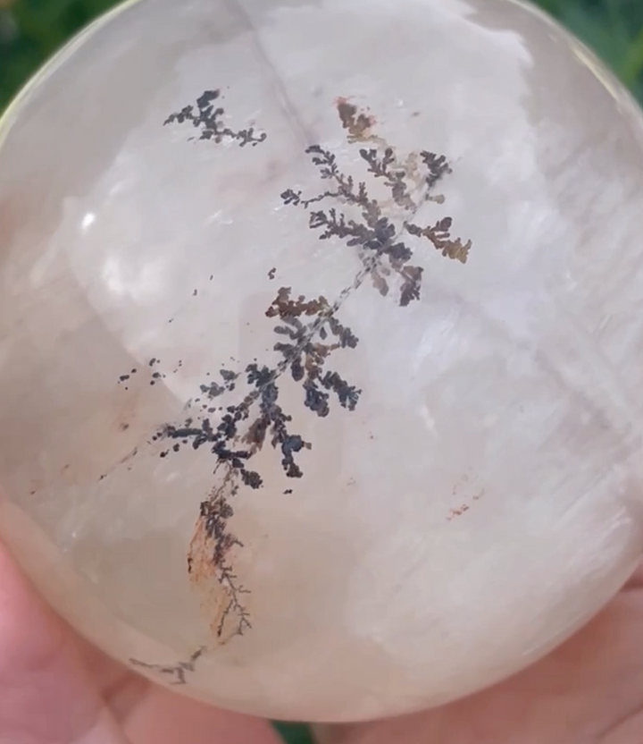 Rare Clear Dendritic Fluorite Sphere