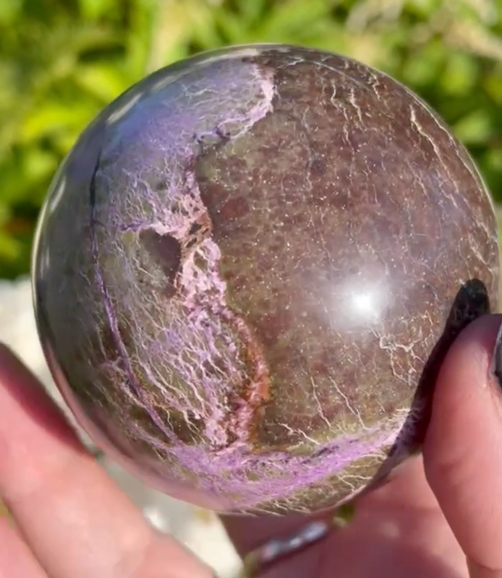 Large Atlantisite Sphere or Stichite and Serpentine as its also known.