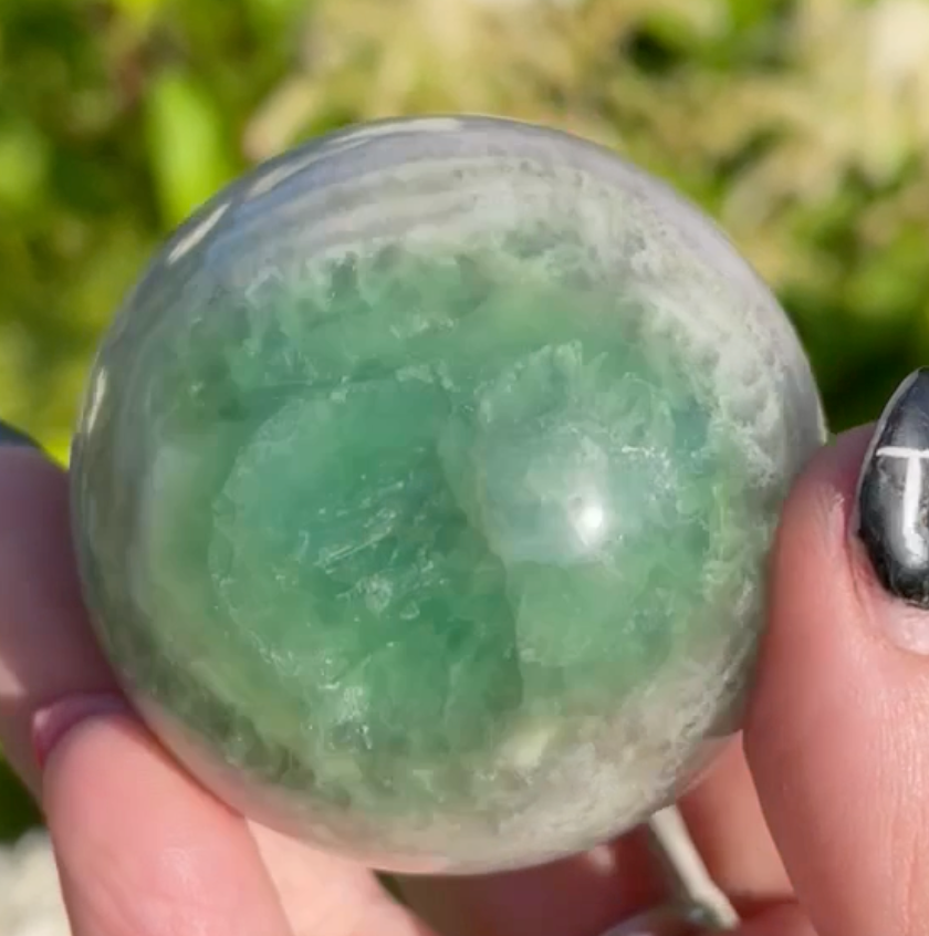 Silky Fluorite Sphere