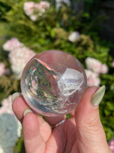 Load image into Gallery viewer, Clear Quartz Sphere with Rainbows and Inner Child

