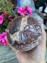 Load image into Gallery viewer, Large Crazy Lace Agate Sphere
