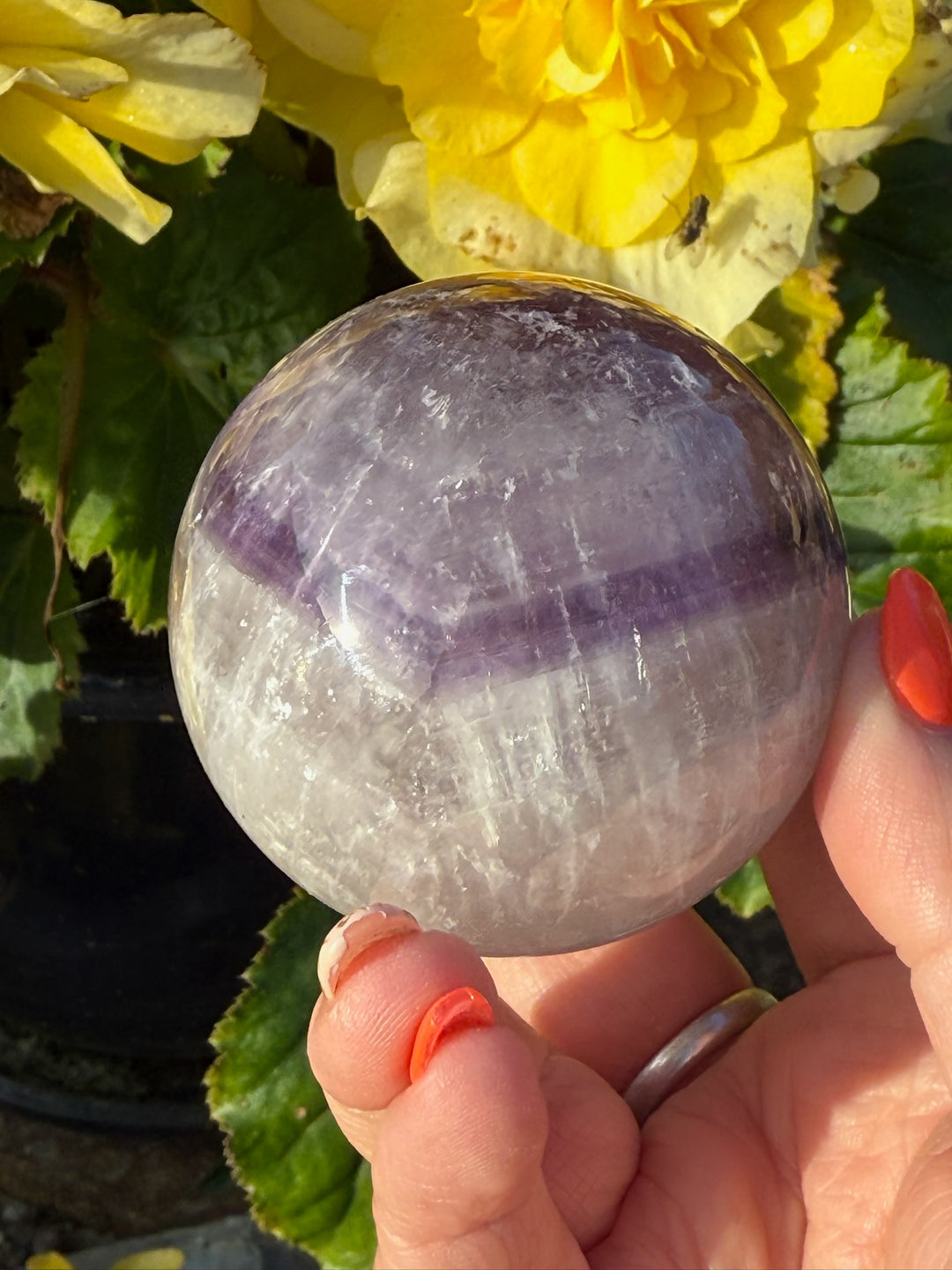 Phantom Amethyst Spheres with Rainbow