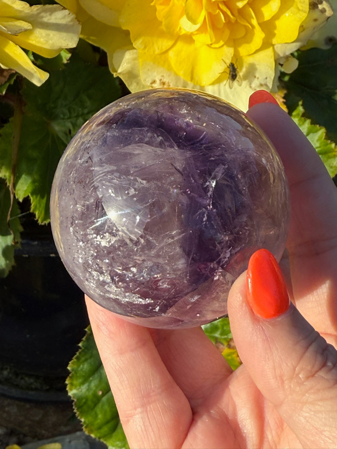 Phantom Amethyst Spheres with Rainbow