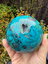 Load image into Gallery viewer, Large Chrysocolla Sphere from Peru
