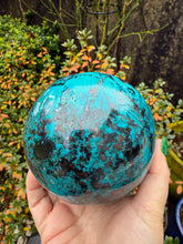 Load image into Gallery viewer, Large Chrysocolla Sphere from Peru
