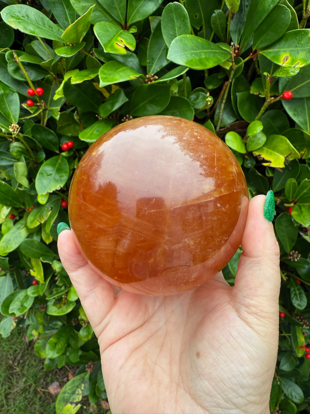 Large Honey Calcite Sphere