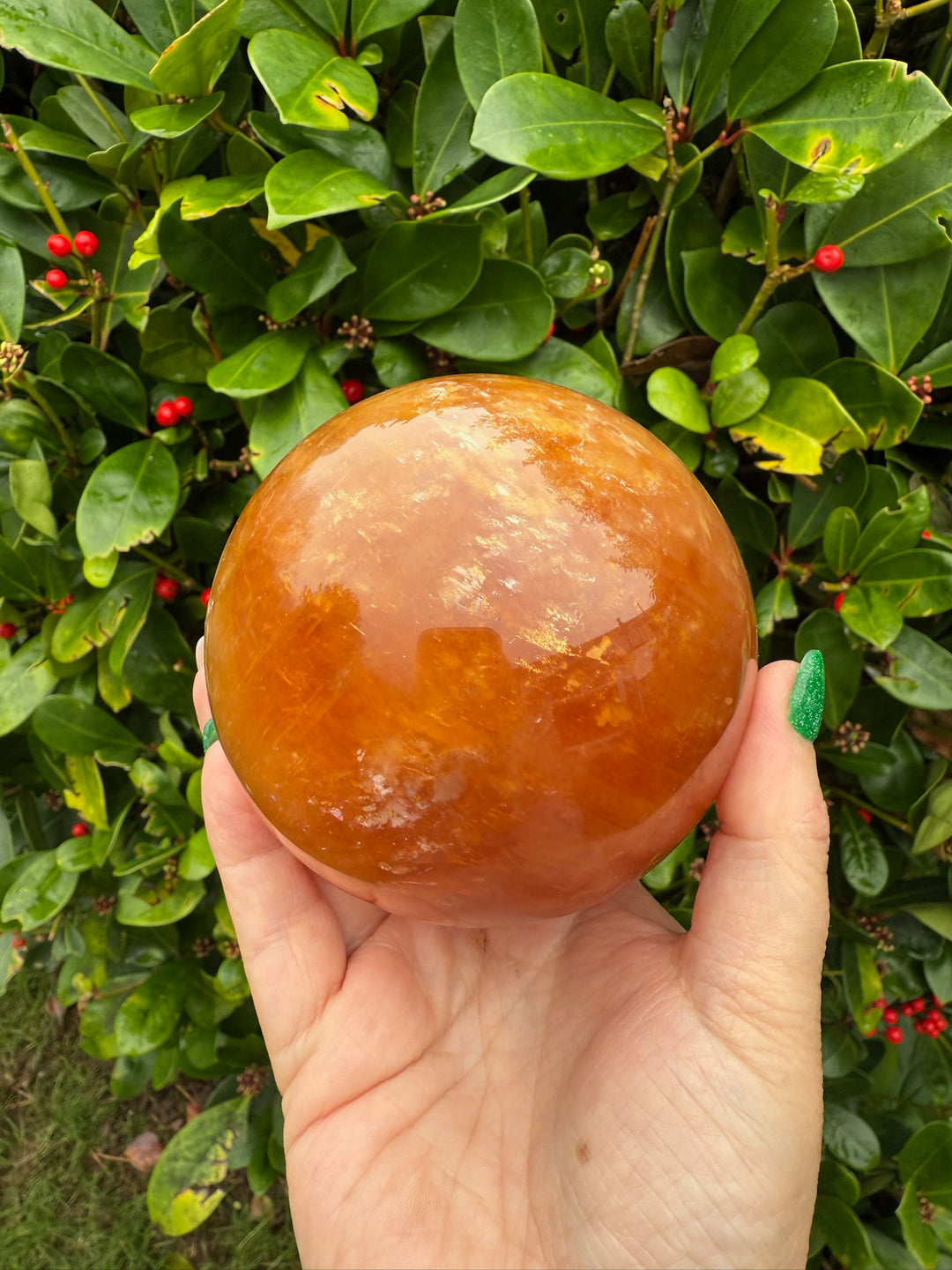 Large Honey Calcite Sphere