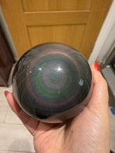 Load image into Gallery viewer, Large Rainbow Obsidian Sphere
