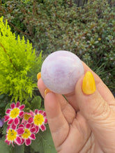 Load image into Gallery viewer, Uv Reactive Kunzite Sphere with Sheen
