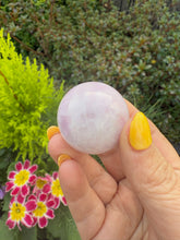 Load image into Gallery viewer, Uv Reactive Kunzite Sphere with Sheen
