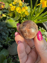 Load image into Gallery viewer, Black Moonstone and Sunstone Sphere
