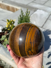 Load image into Gallery viewer, Large Tigers Eye Sphere 11cm diameter
