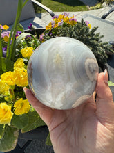 Load image into Gallery viewer, Large Incredible Flower Agate Sphere 9.4cm Dia
