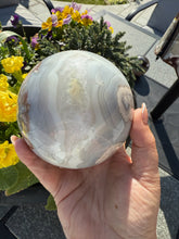 Load image into Gallery viewer, Large Incredible Flower Agate Sphere 9.4cm Dia

