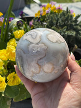 Load image into Gallery viewer, Large Incredible Flower Agate Sphere 9.4cm Dia
