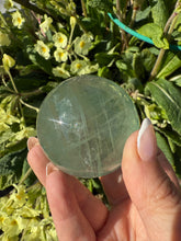 Load image into Gallery viewer, Clear Green Fluorite Sphere 4.9cm Dia
