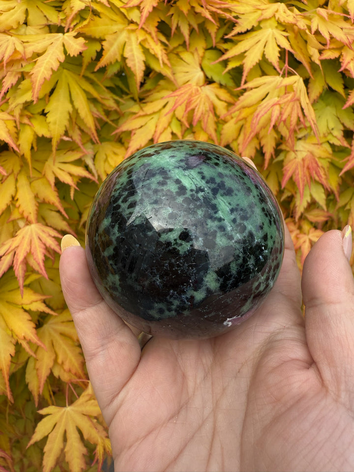Uv Reactive Ruby in Zoisite Sphere 6.8cm