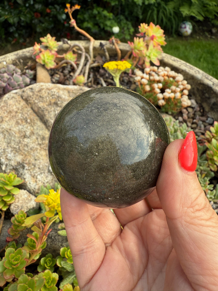 Gold Sheen Obsidian Sphere 5.5cm