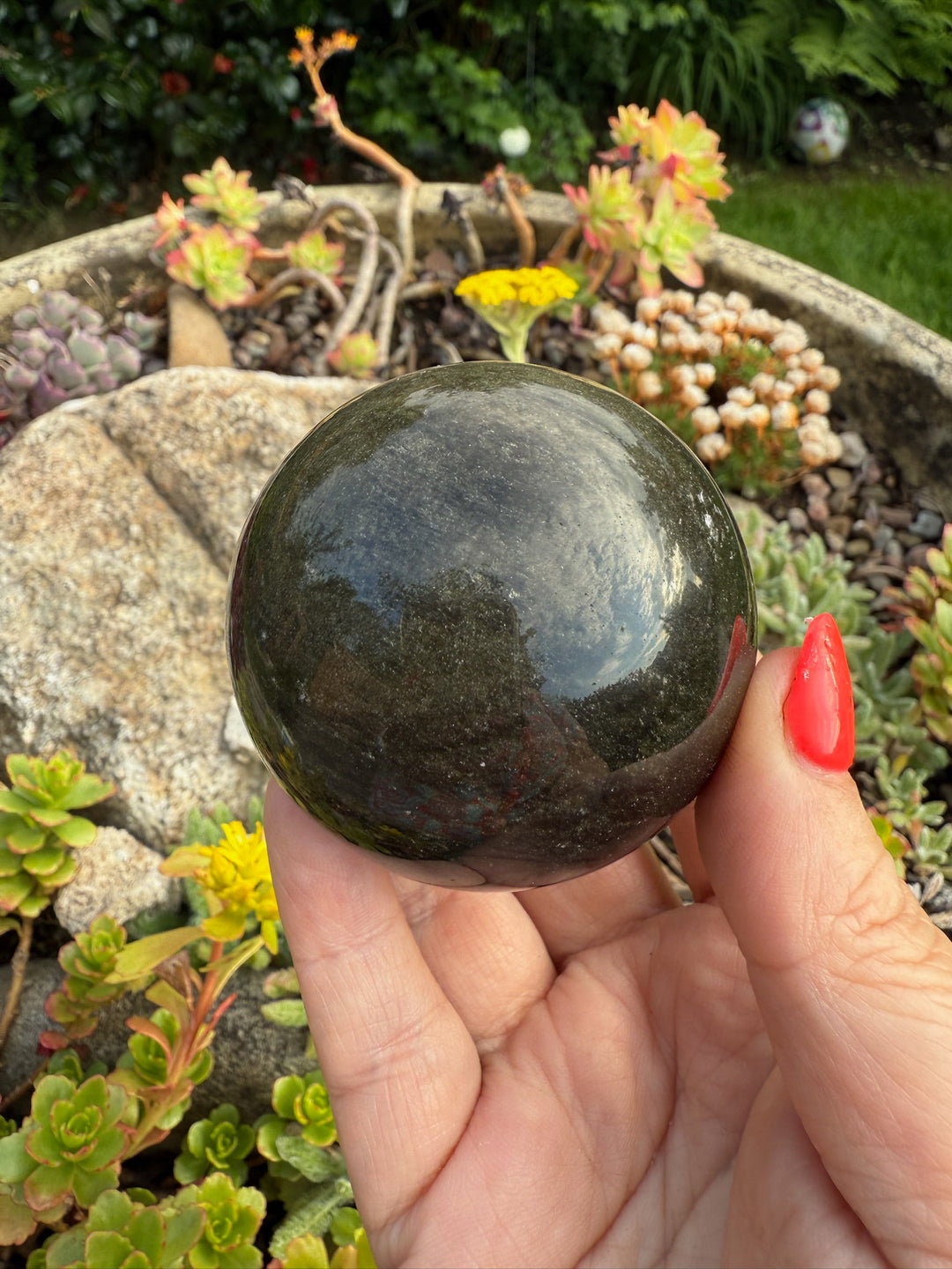 Gold Sheen Obsidian Sphere 5.5cm
