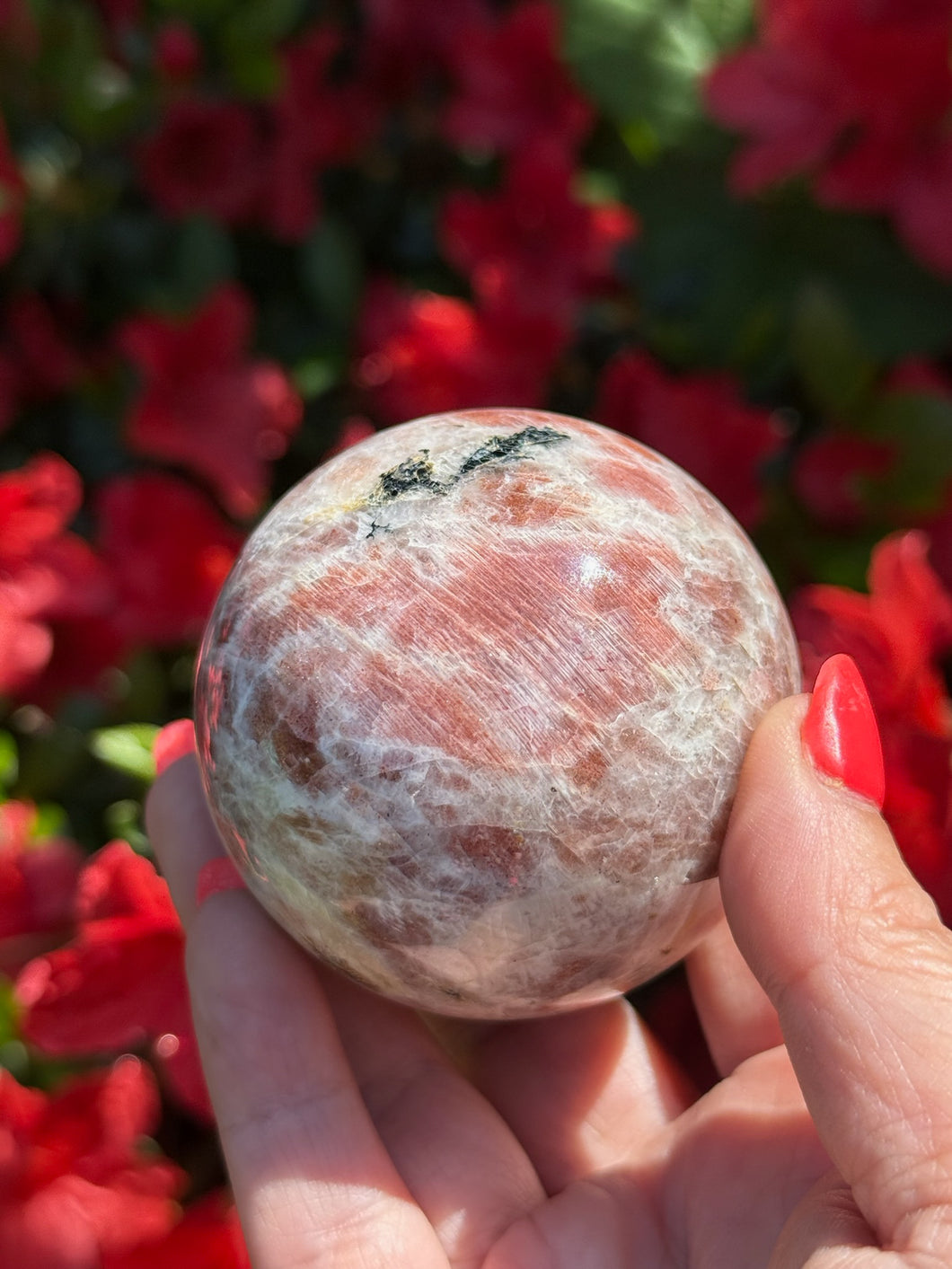 Sunstone and Moonstone Sphere 5.7cm