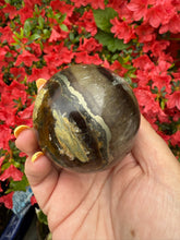 Load image into Gallery viewer, Smoky Fluorite with Pyrite Sphere
