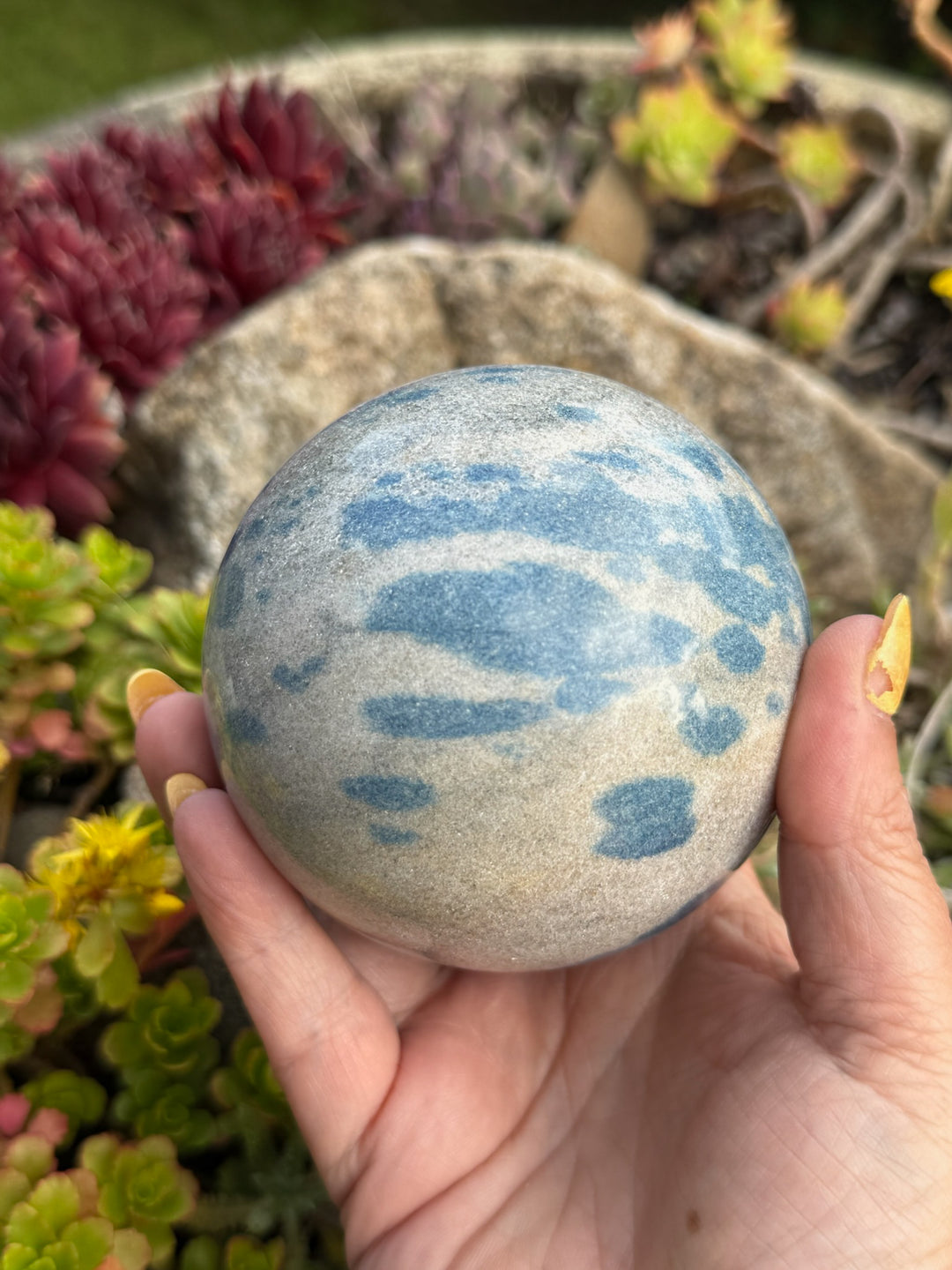 Large Apatite in Clevelandite Sphere 7.25cm Diameter