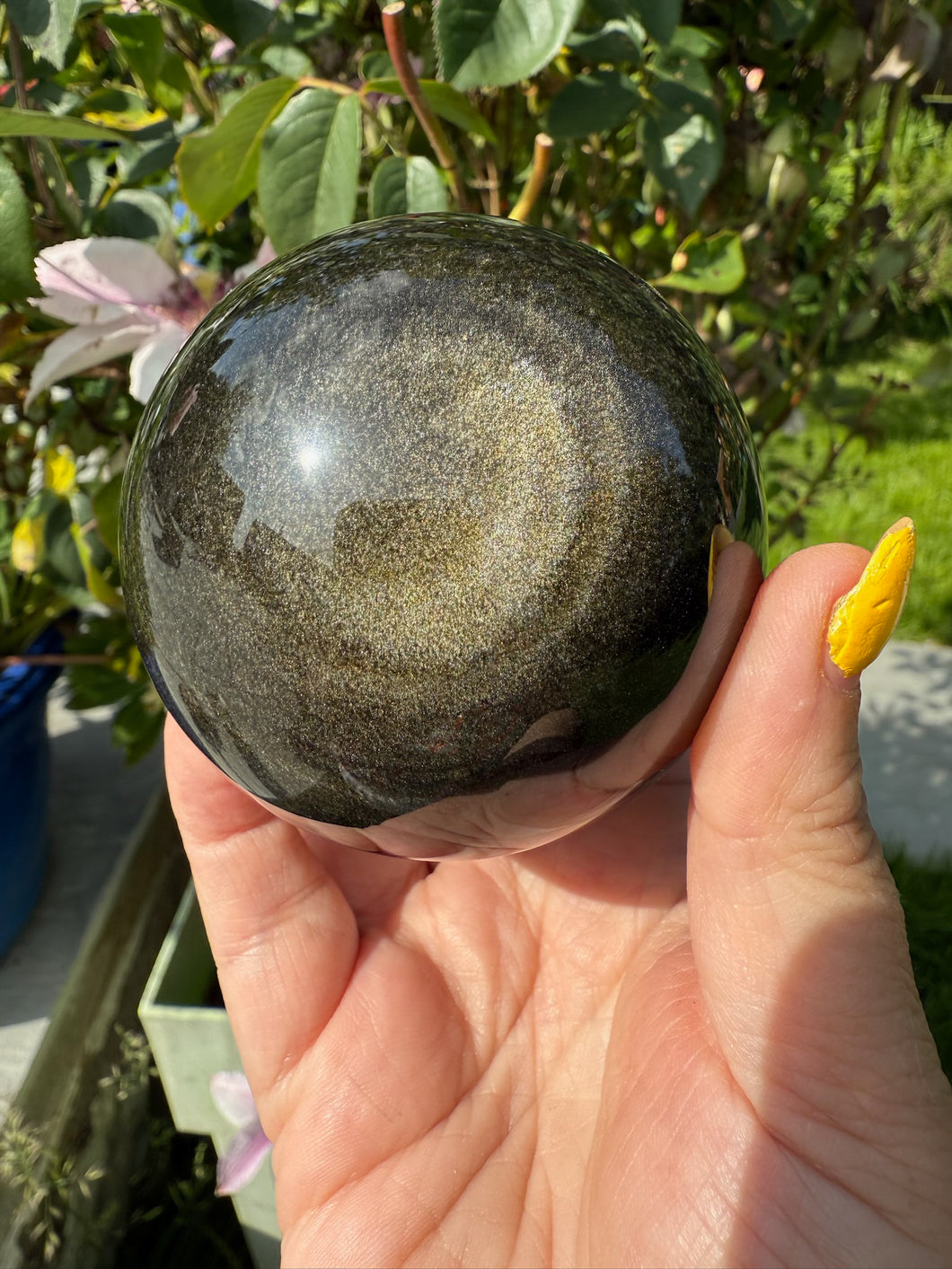 Gold Sheen Obsidian Sphere 7cm
