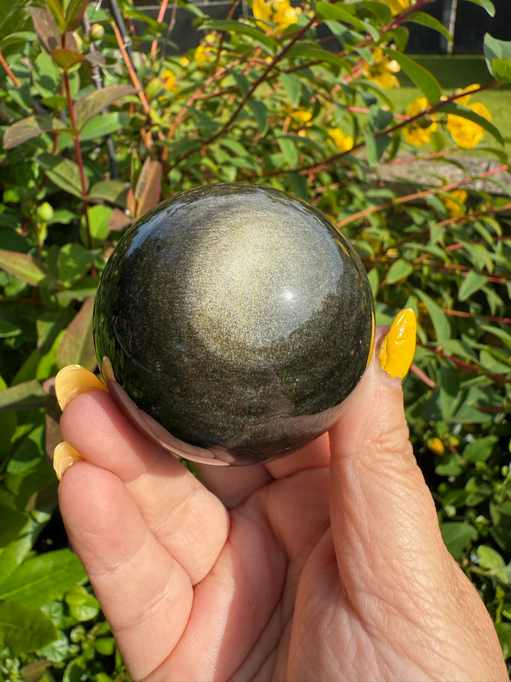 Gold Sheen Obsidian Sphere 5.4cm