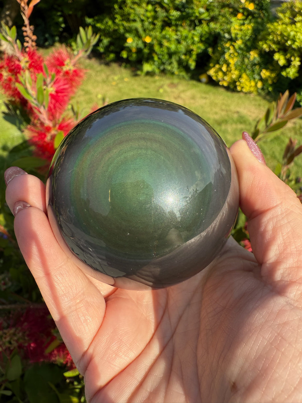 Rainbow Obsidian Sphere 6.4cm dia