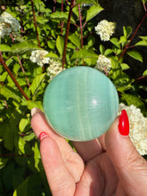 Load image into Gallery viewer, High Quality Pistachio Calcite Sphere 4.9cm dia
