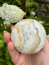 Load image into Gallery viewer, Unusual Calcite Sphere 6.8cm dia
