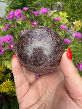 Load image into Gallery viewer, Garnet Sphere 6.2cm dia
