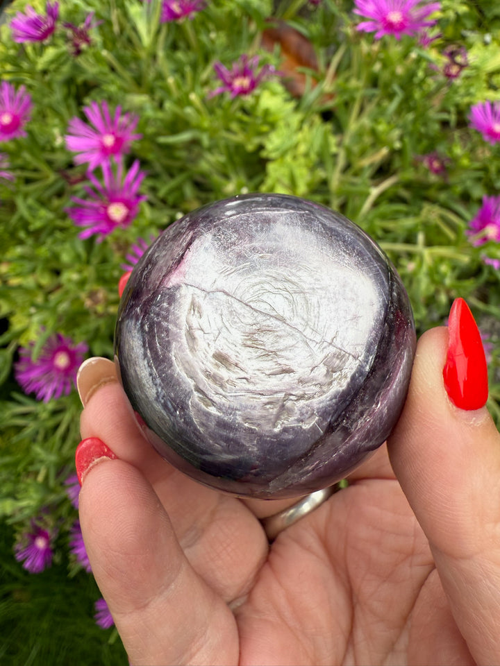 Purple Mica Lepidolite Sphere 4.7cm dia