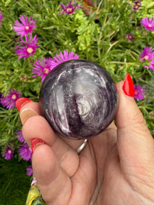 Purple Mica Lepidolite Sphere 4.7cm dia