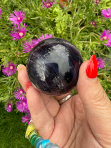 Purple Mica Lepidolite Sphere 4.7cm dia