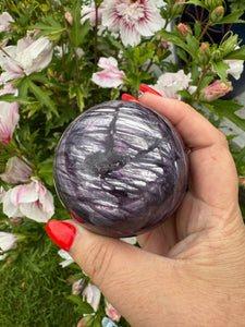 Purple Mica Lepidolite Sphere 6cm dia