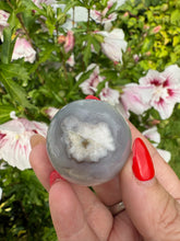 Load image into Gallery viewer, Druzy Flower Agate Sphere 3.4cm dia
