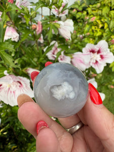 Druzy Flower Agate Sphere 3.4cm dia