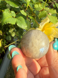 Blue Flash Moonstone Sphere 3.5cm dia