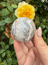 Load image into Gallery viewer, Druzy Crazy Lace Agate Sphere 4.2cm Diameter
